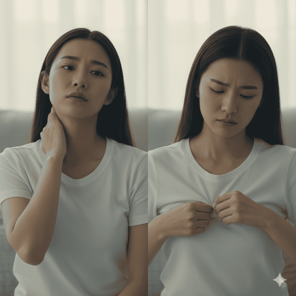 縮胸手術適應症：胸部造成的身體不適、乳房太大的外觀與心理困擾。